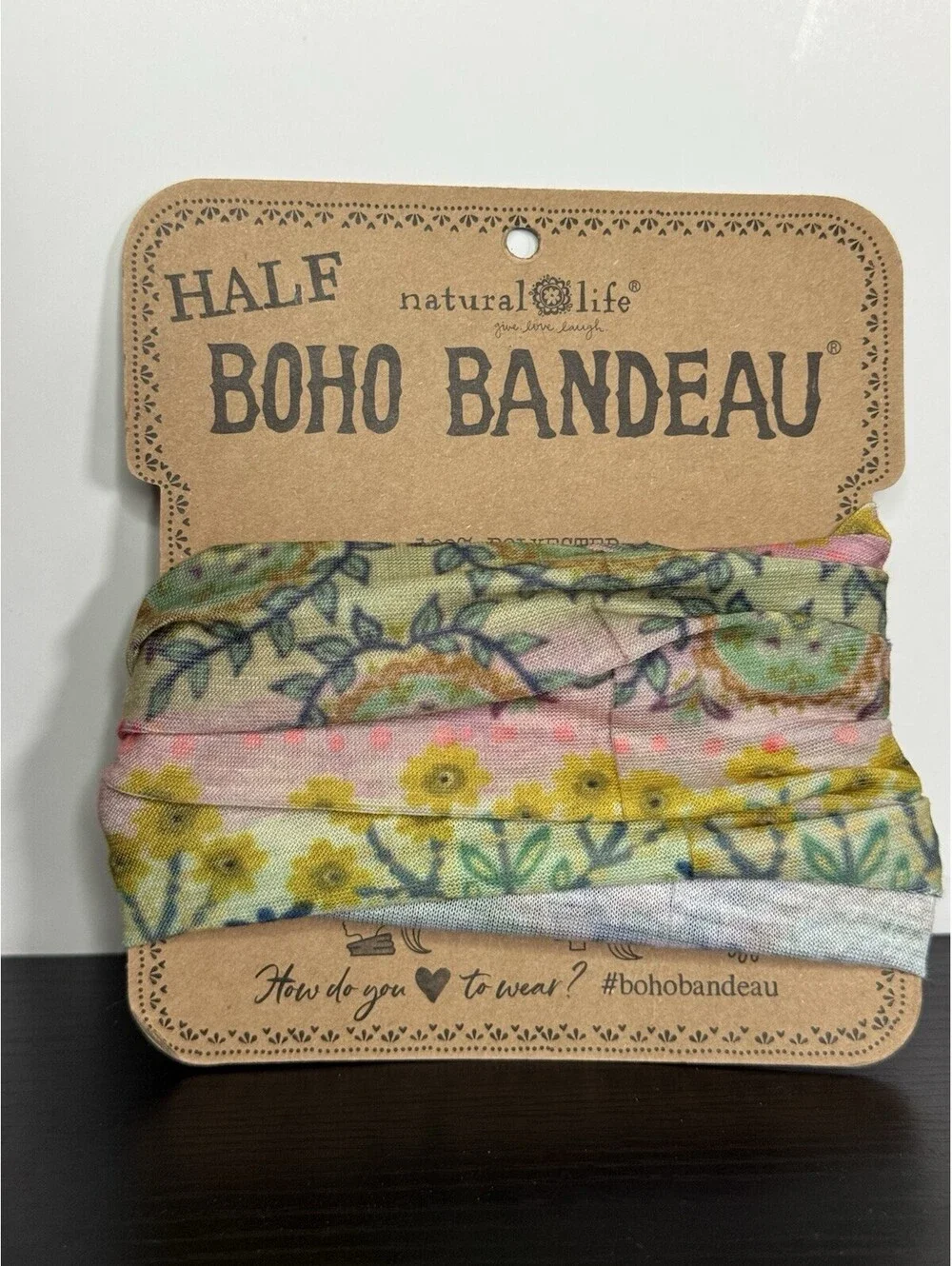 Natural Life Half Boho Bandeau Vintage Garden Patch NEW Half